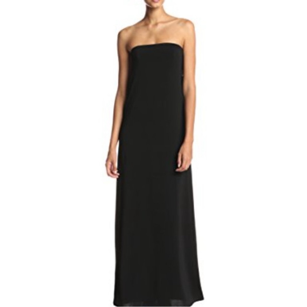 Rachel Zoe Chic Black Strapless Evening Gown